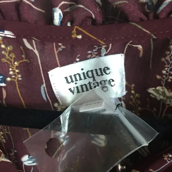 Unique Vintage 40’s Style Floral Audra Blouse, NWT - Picture 9 of 9